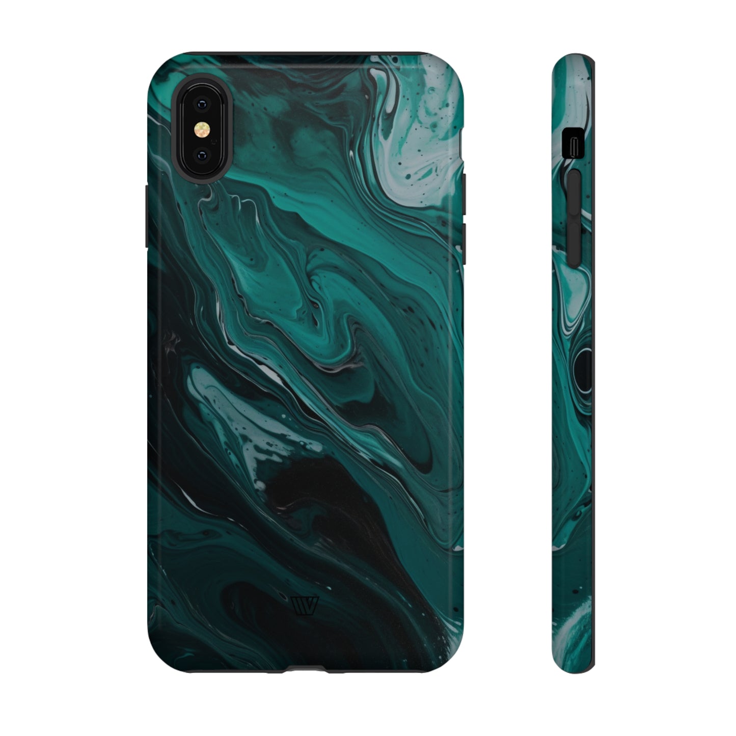 TEAL PAINT SWIRL | Tough Phone Case - Trovvve