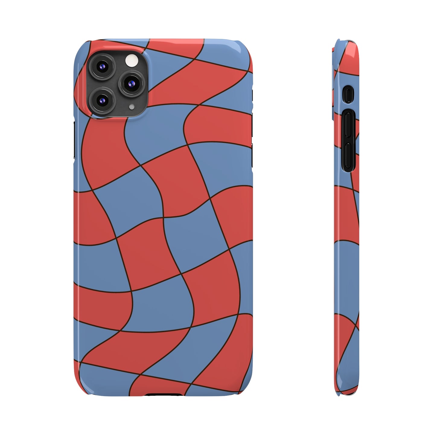 RETRO WAVY CHECKERBOARD | Slim iPhone Case - Trovvve