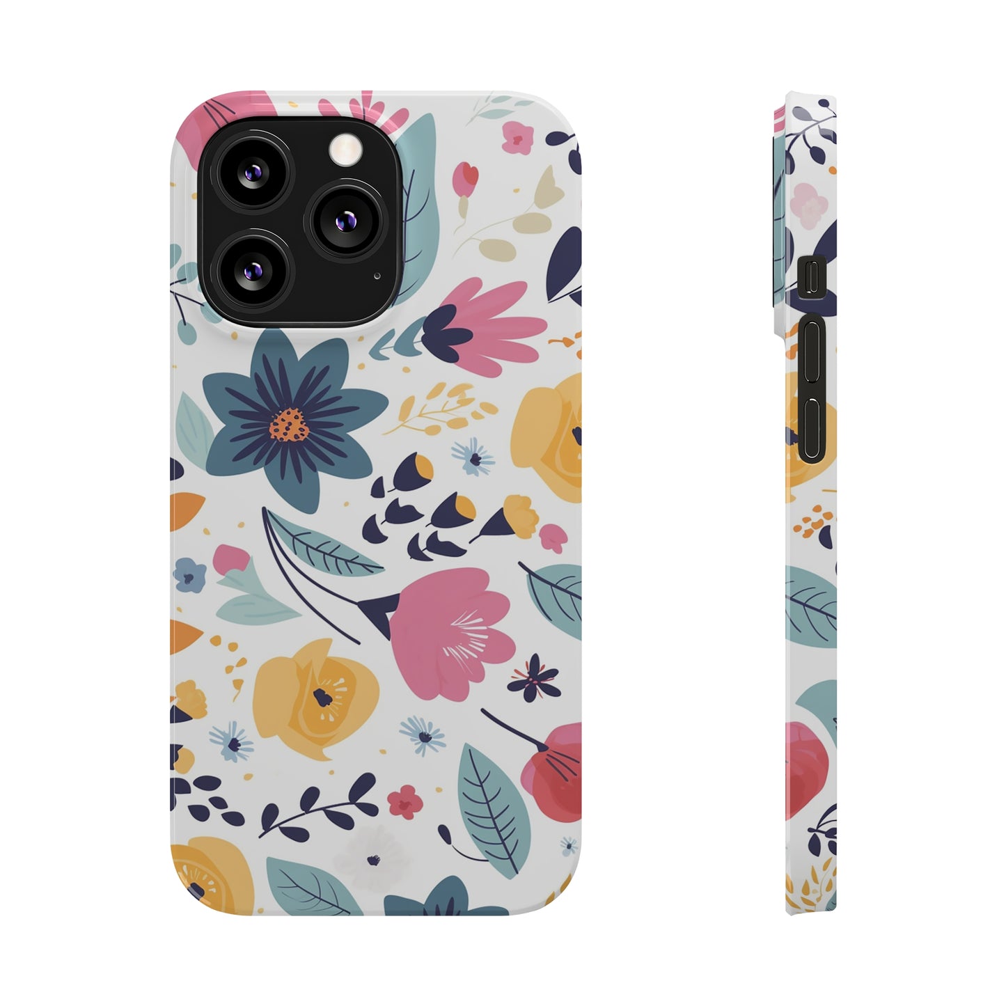 FLOWER PATTERN | Slim iPhone Case - Trovvve