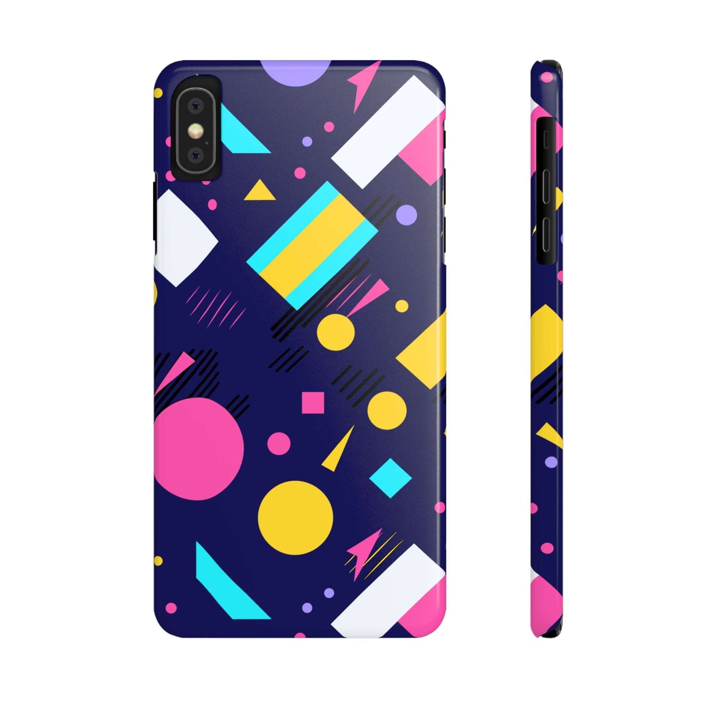 80s / 90s RETRO PATTERN DARK | Slim iPhone Case - Trovvve
