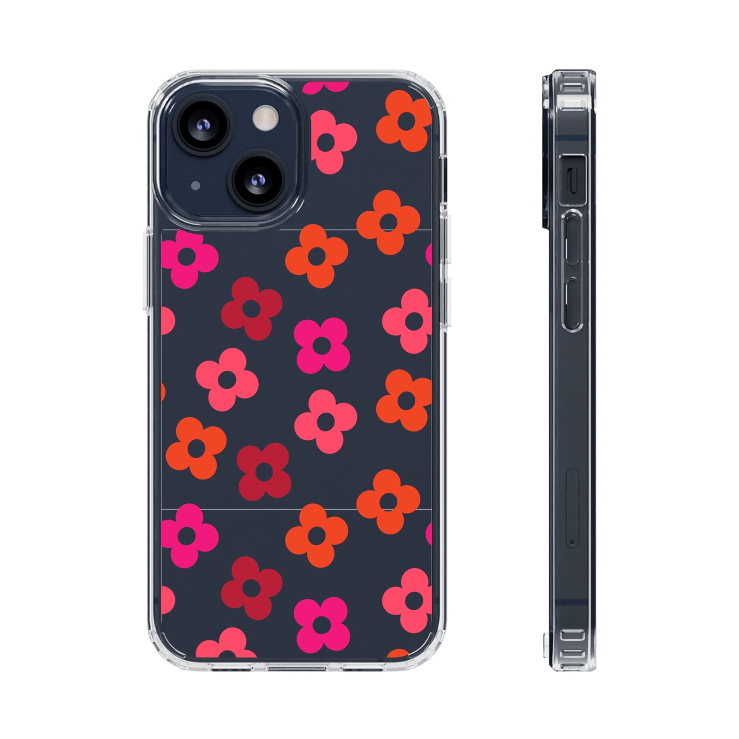 RETRO FLOWERS | Clear Phone Case - Trovvve