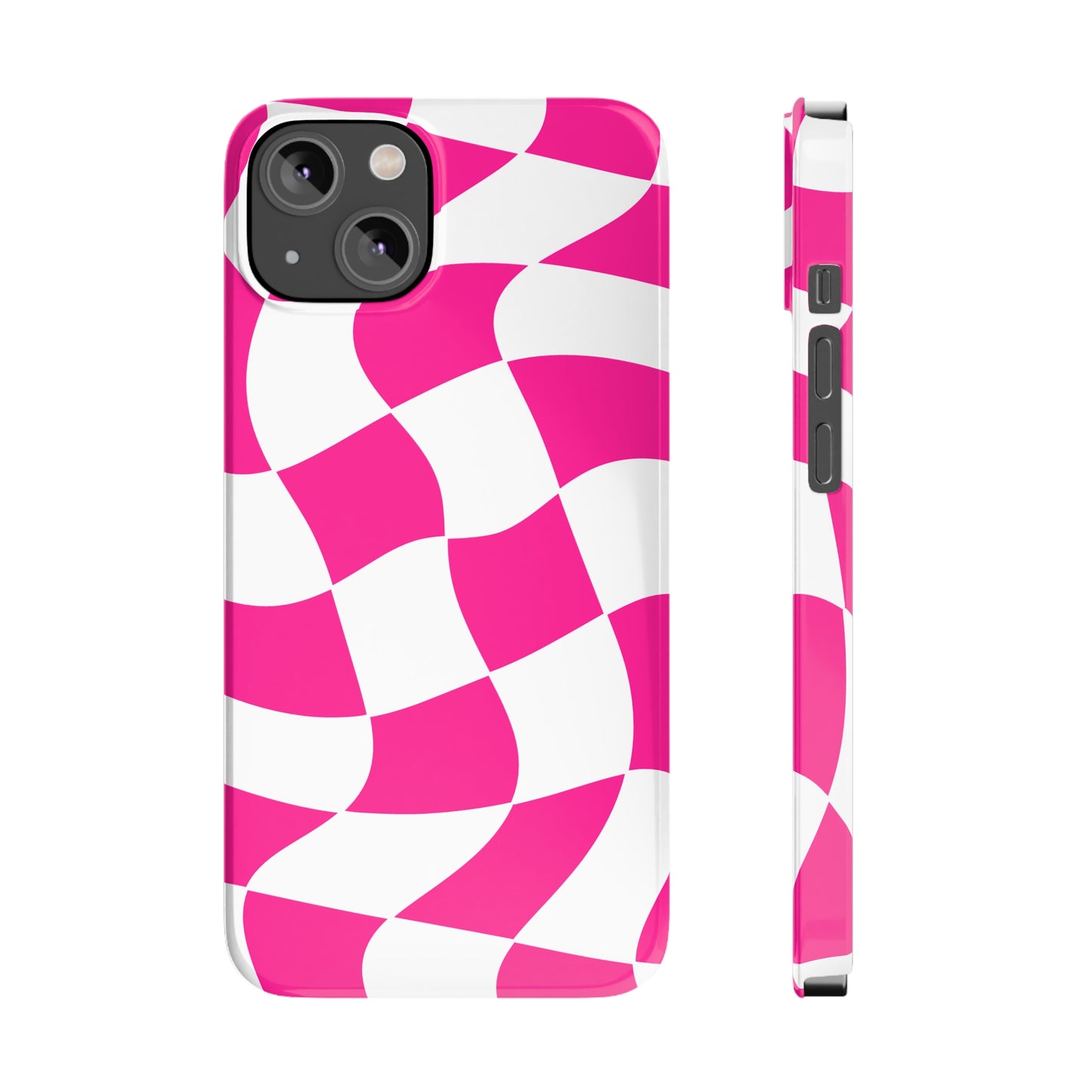 HOT PINK WAVY | Slim iPhone Case - Trovvve