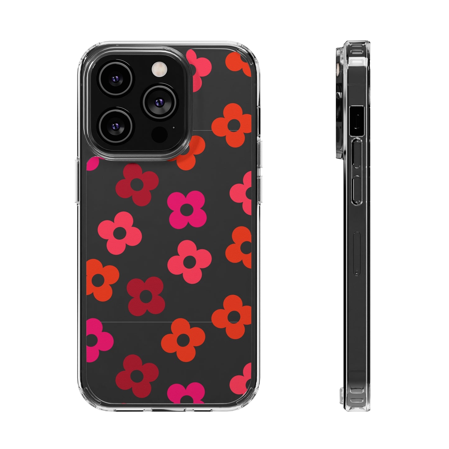 RETRO FLOWERS | Clear Phone Case - Trovvve