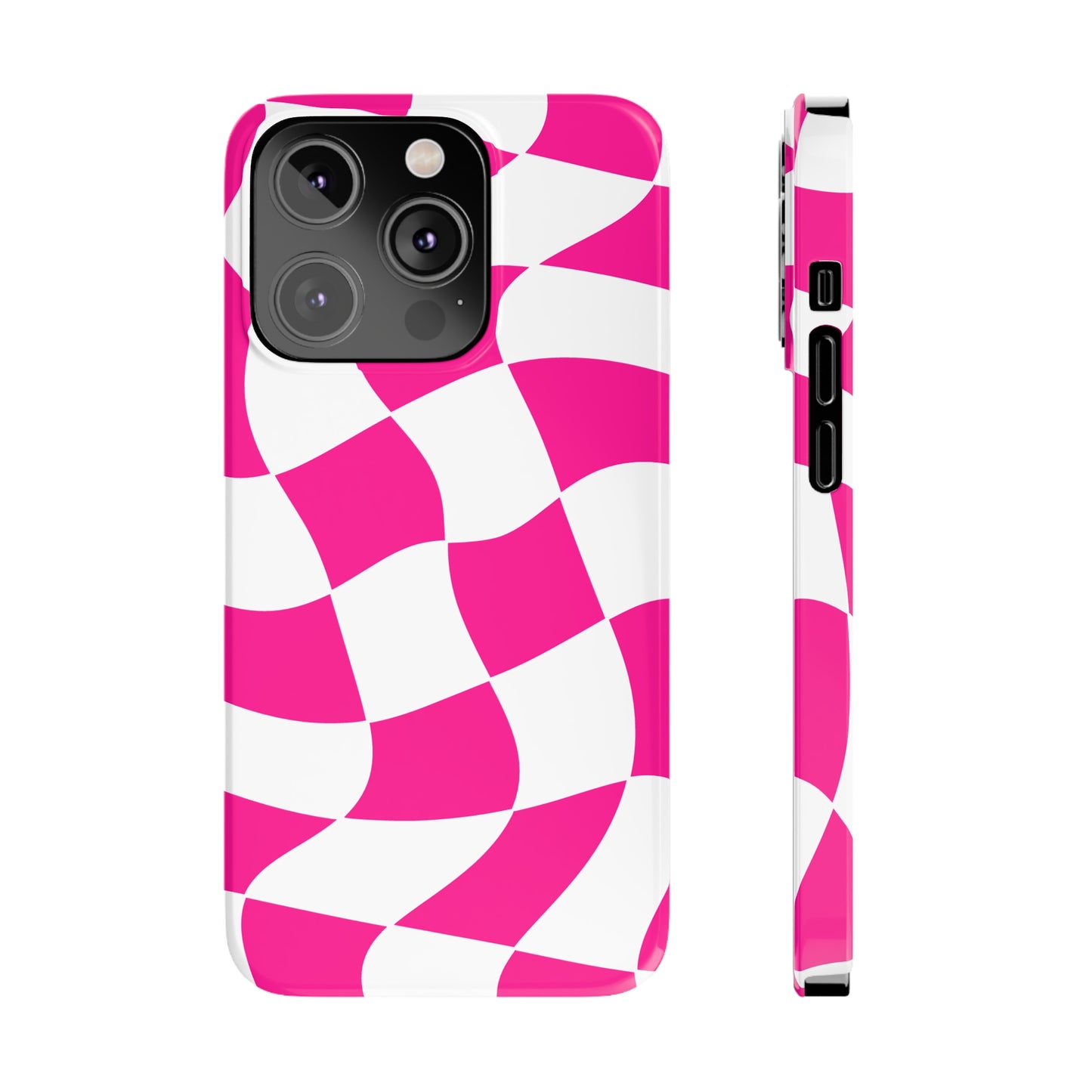 HOT PINK WAVY | Slim iPhone Case - Trovvve