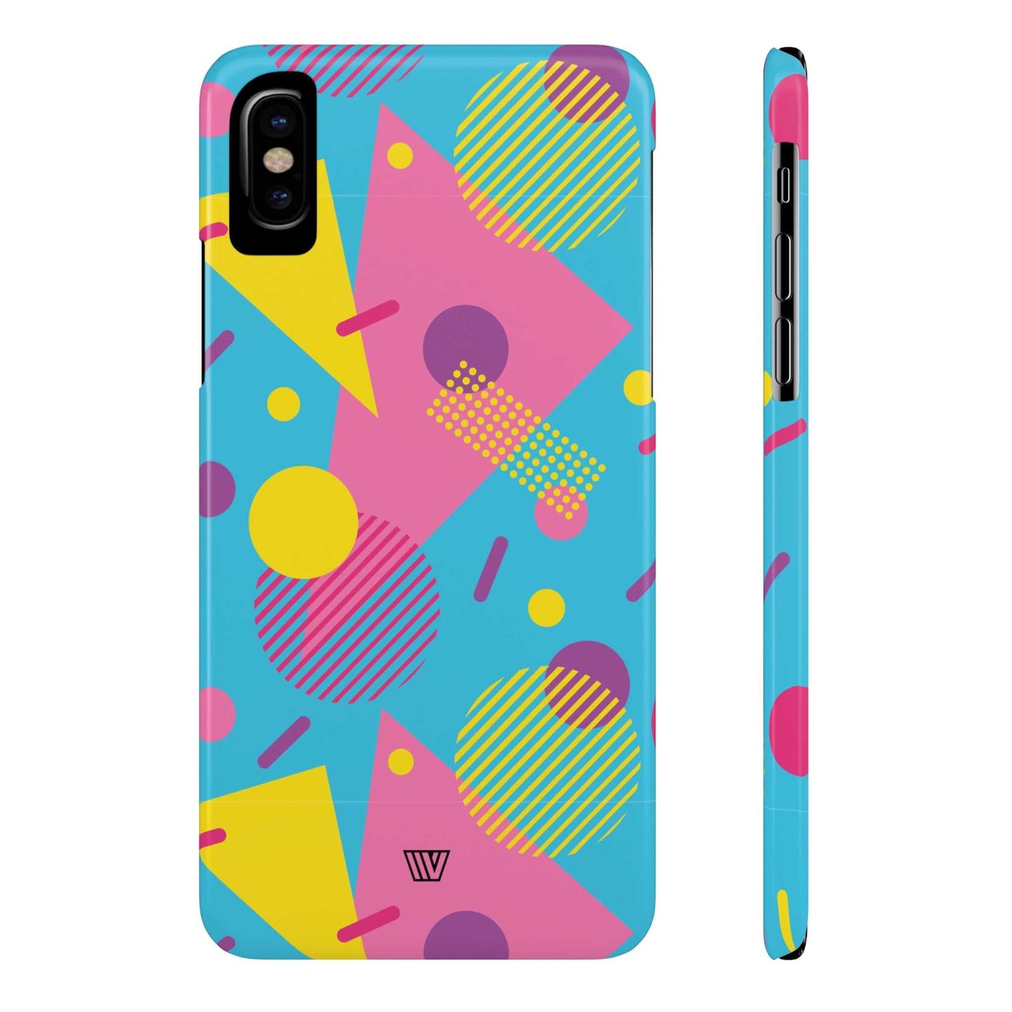 80s / 90s RETO PATTERN LIGHT BLUE | Slim iPhone Case - Trovvve