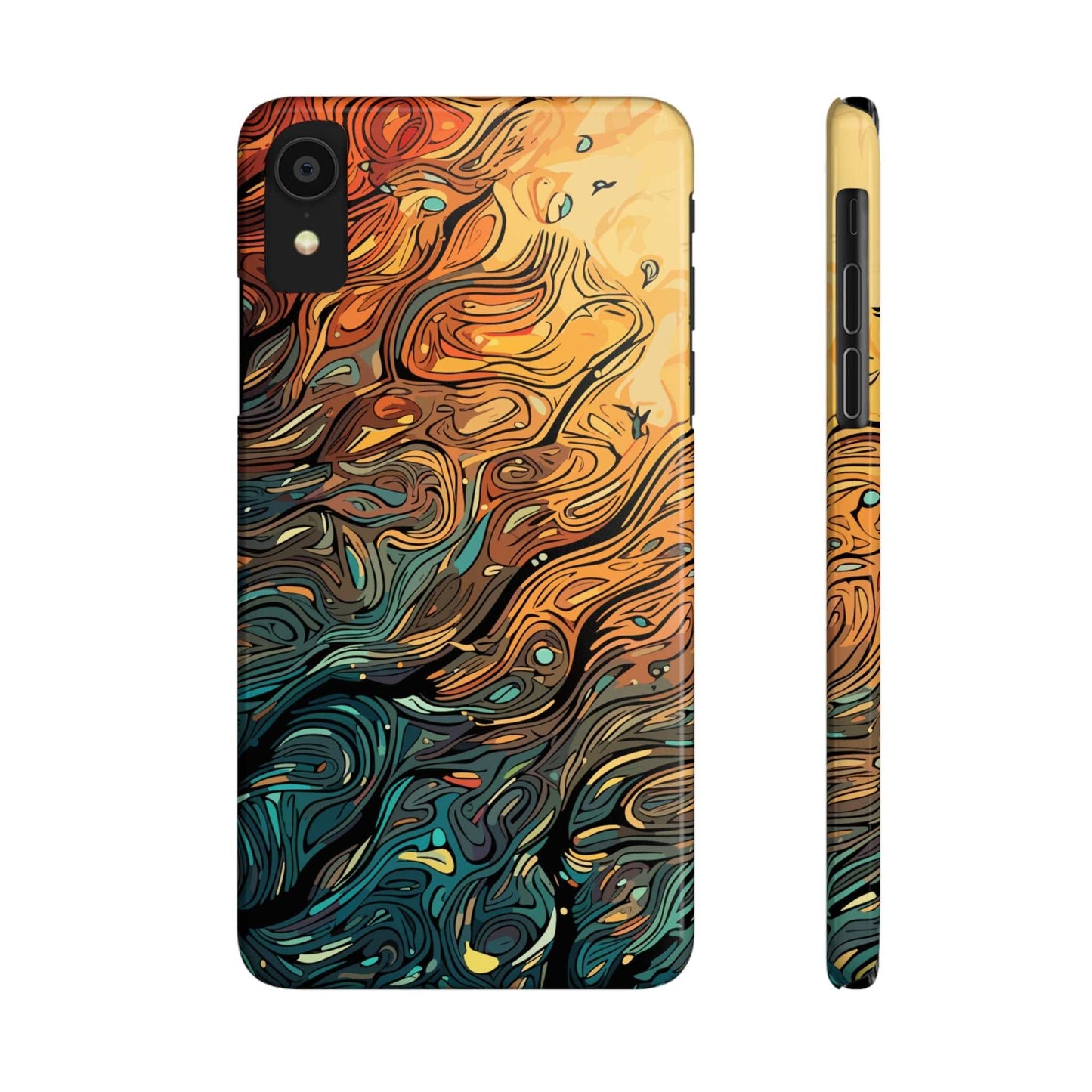 ABSTRACT FIRE SWIRL | Slim iPhone Case