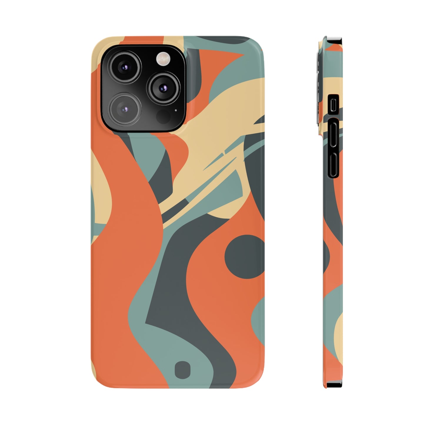 ABSTRACT RETRO SWIRL | Slim iPhone Case - Trovvve