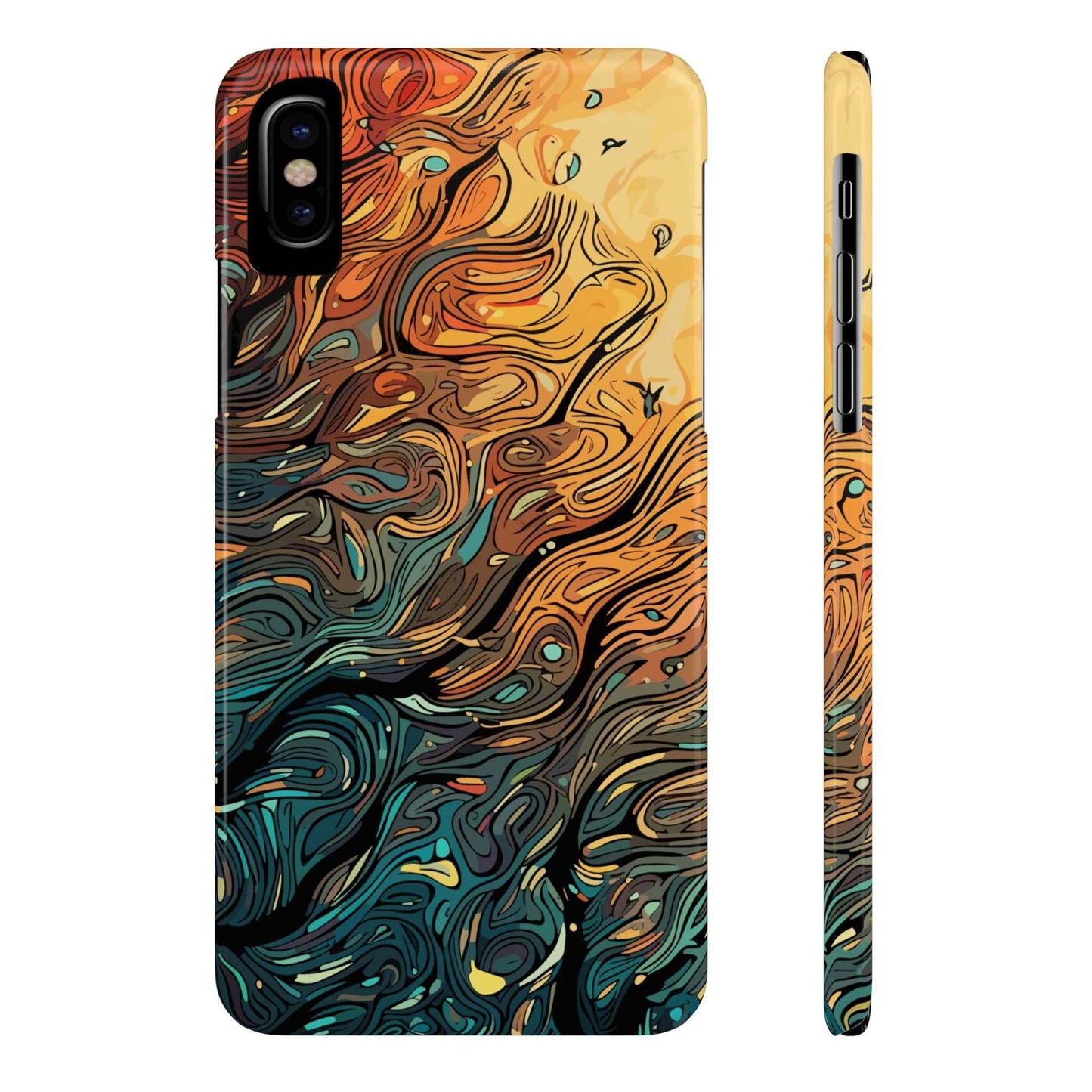 ABSTRACT FIRE SWIRL | Slim iPhone Case