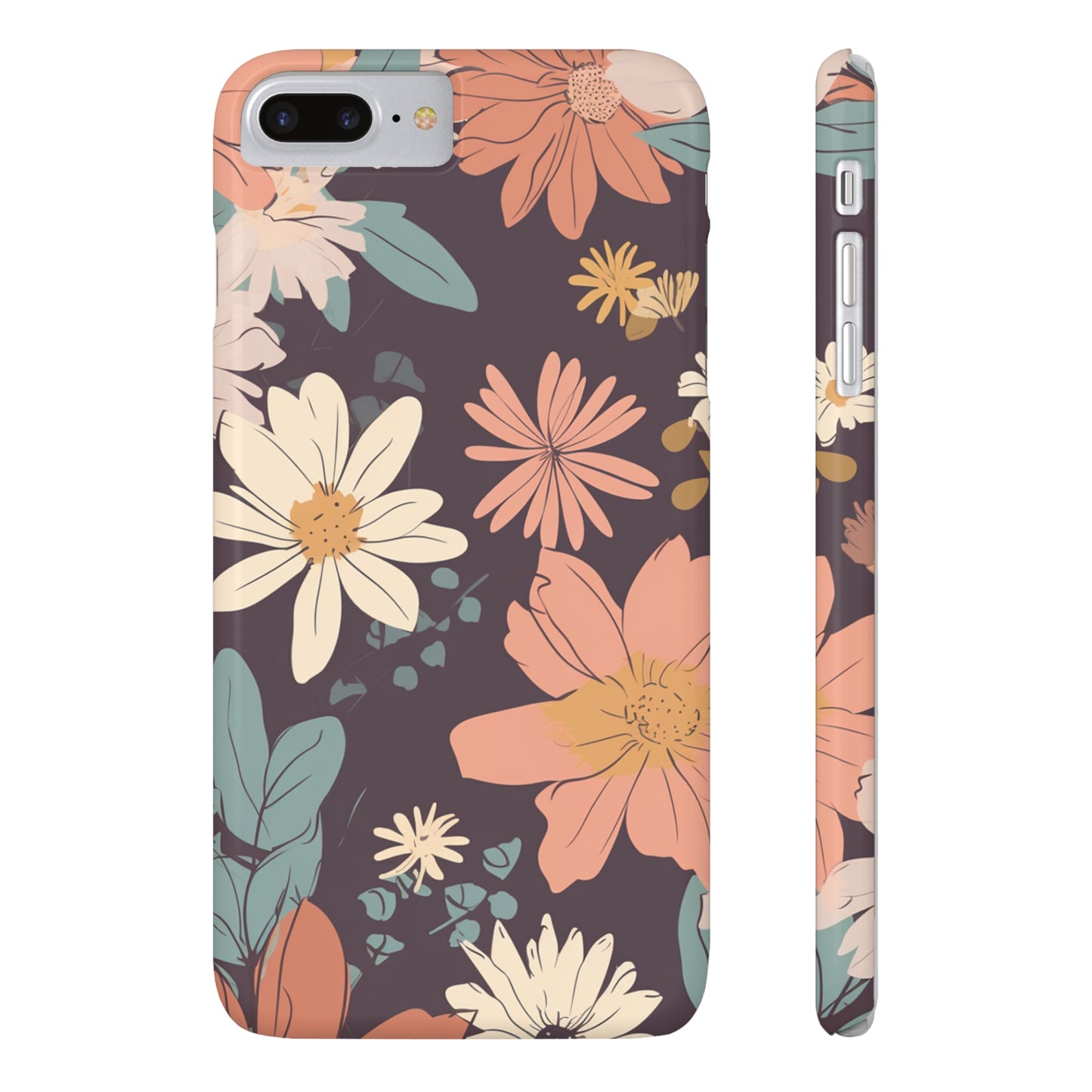 FLOWER PATTERN | Slim iPhone Case - Trovvve