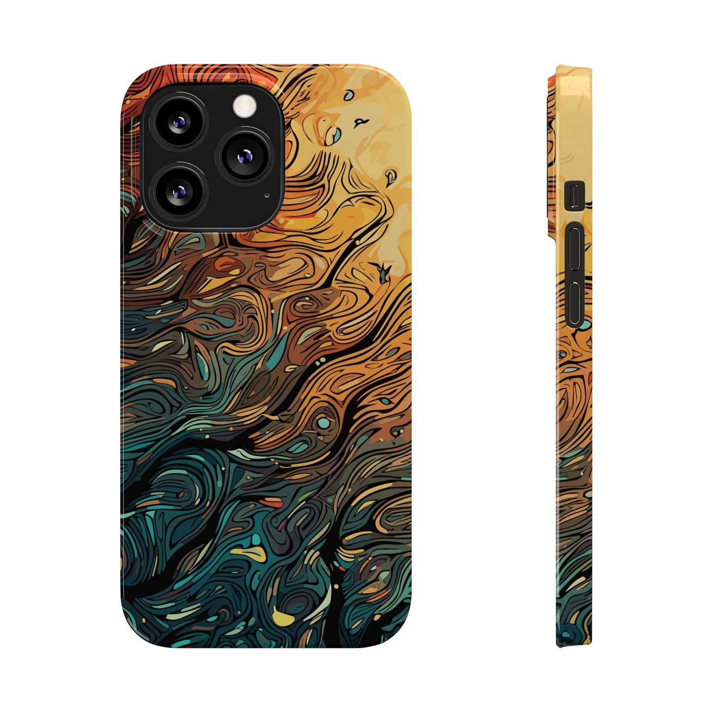ABSTRACT FIRE SWIRL | Slim iPhone Case