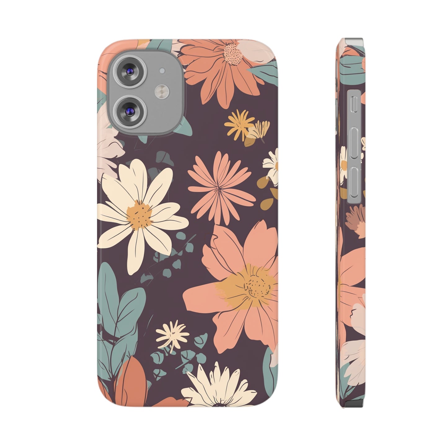 FLOWER PATTERN | Slim iPhone Case - Trovvve