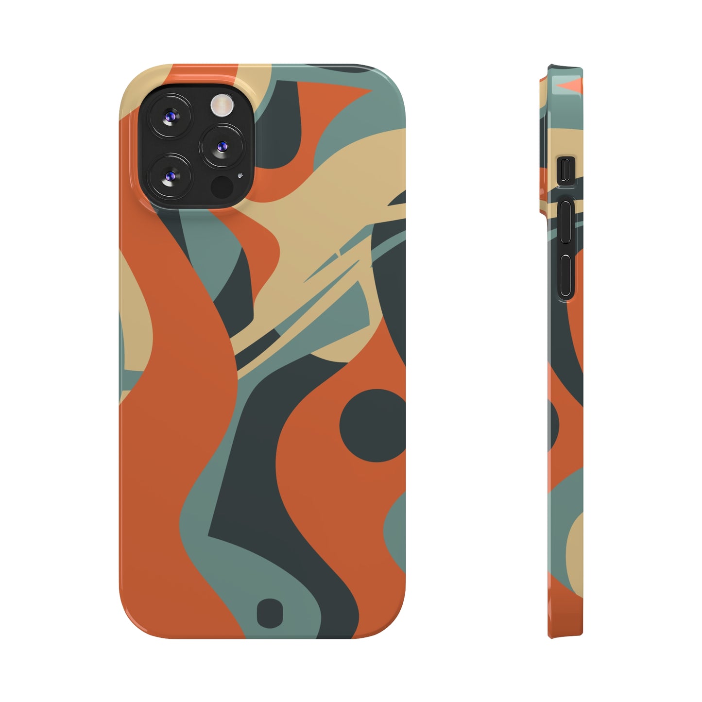 ABSTRACT RETRO SWIRL | Slim iPhone Case - Trovvve