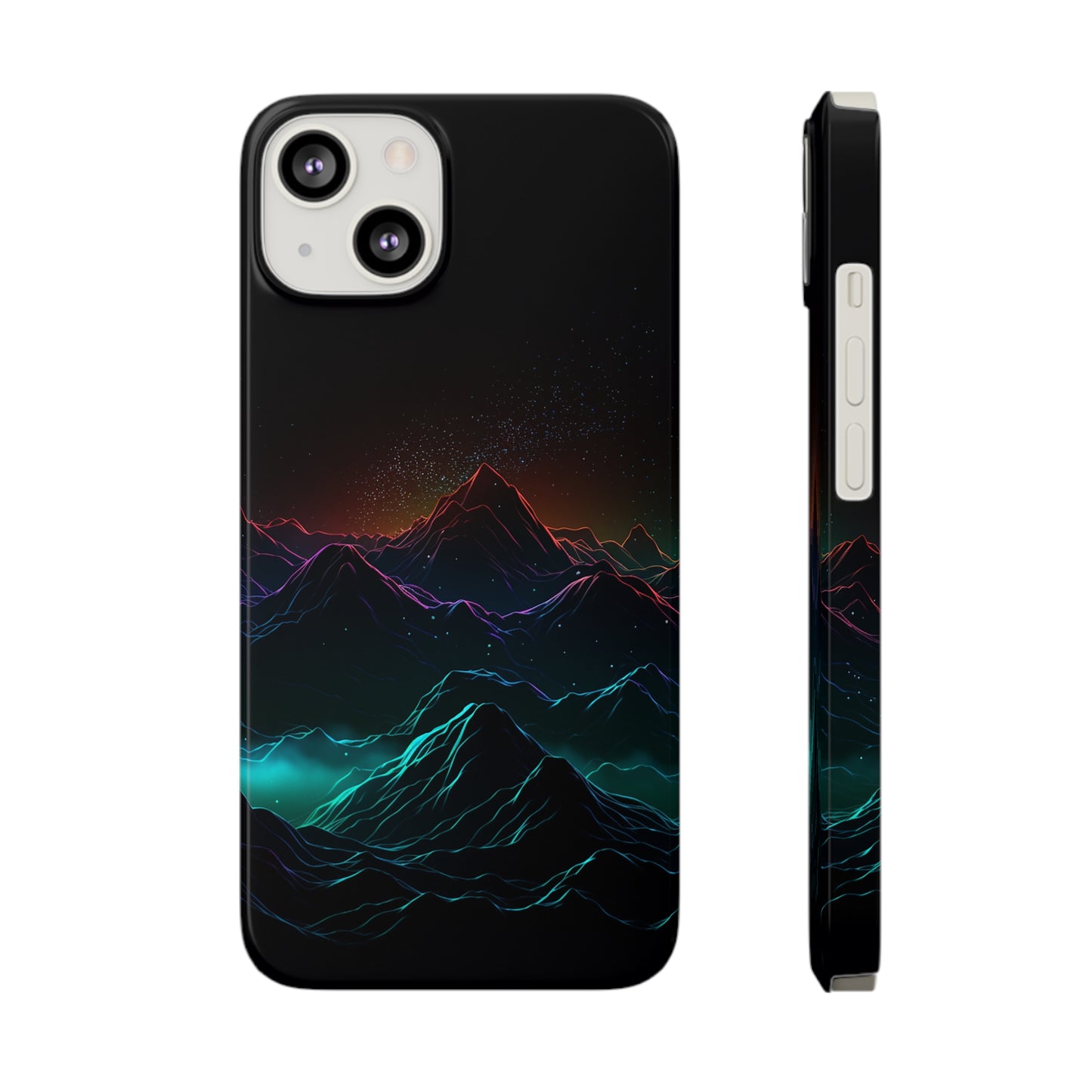 NEON MOUNTAINS | Slim iPhone Case - Trovvve