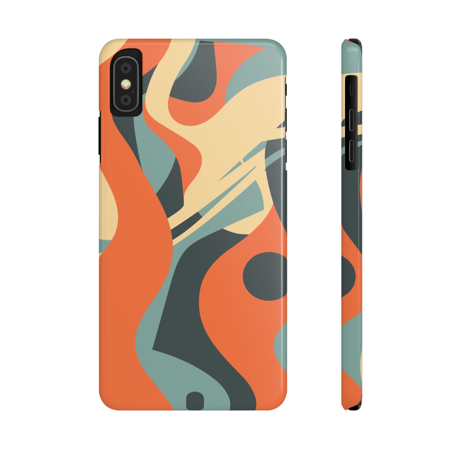ABSTRACT RETRO SWIRL | Slim iPhone Case - Trovvve