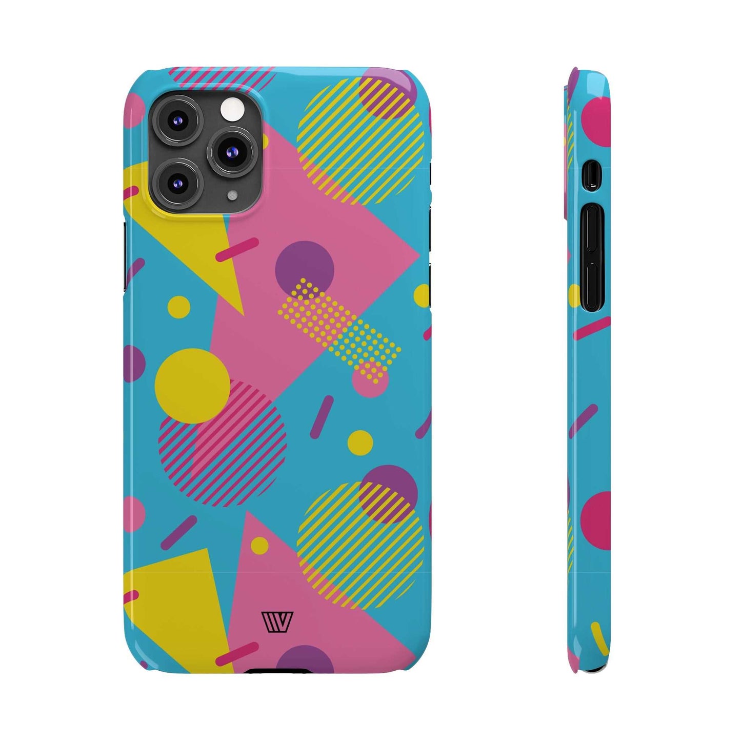 80s / 90s RETO PATTERN LIGHT BLUE | Slim iPhone Case - Trovvve