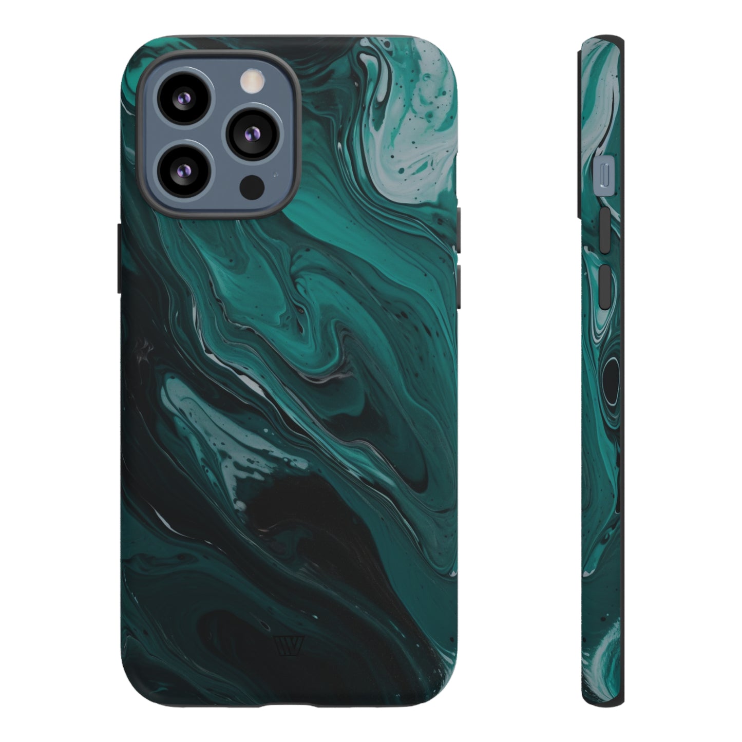 TEAL PAINT SWIRL | Tough Phone Case - Trovvve