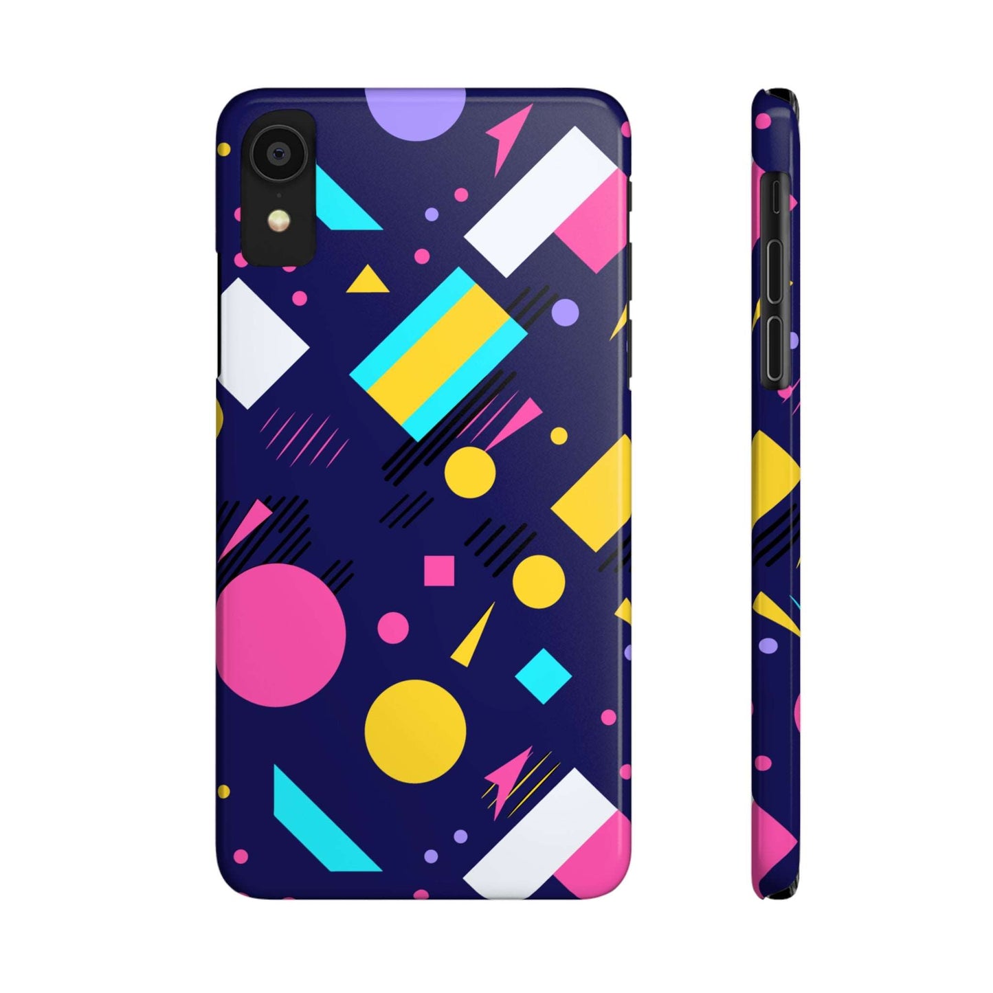 80s / 90s RETRO PATTERN DARK | Slim iPhone Case - Trovvve