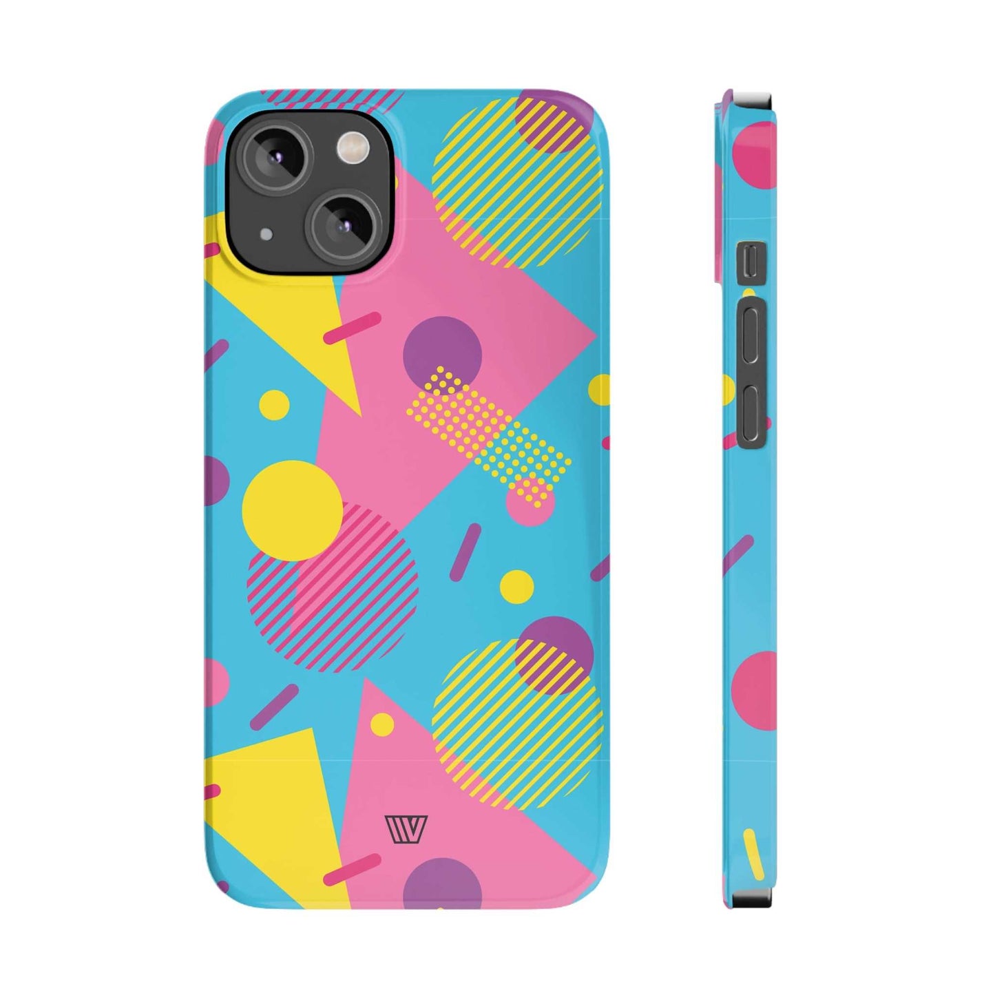 80s / 90s RETO PATTERN LIGHT BLUE | Slim iPhone Case - Trovvve