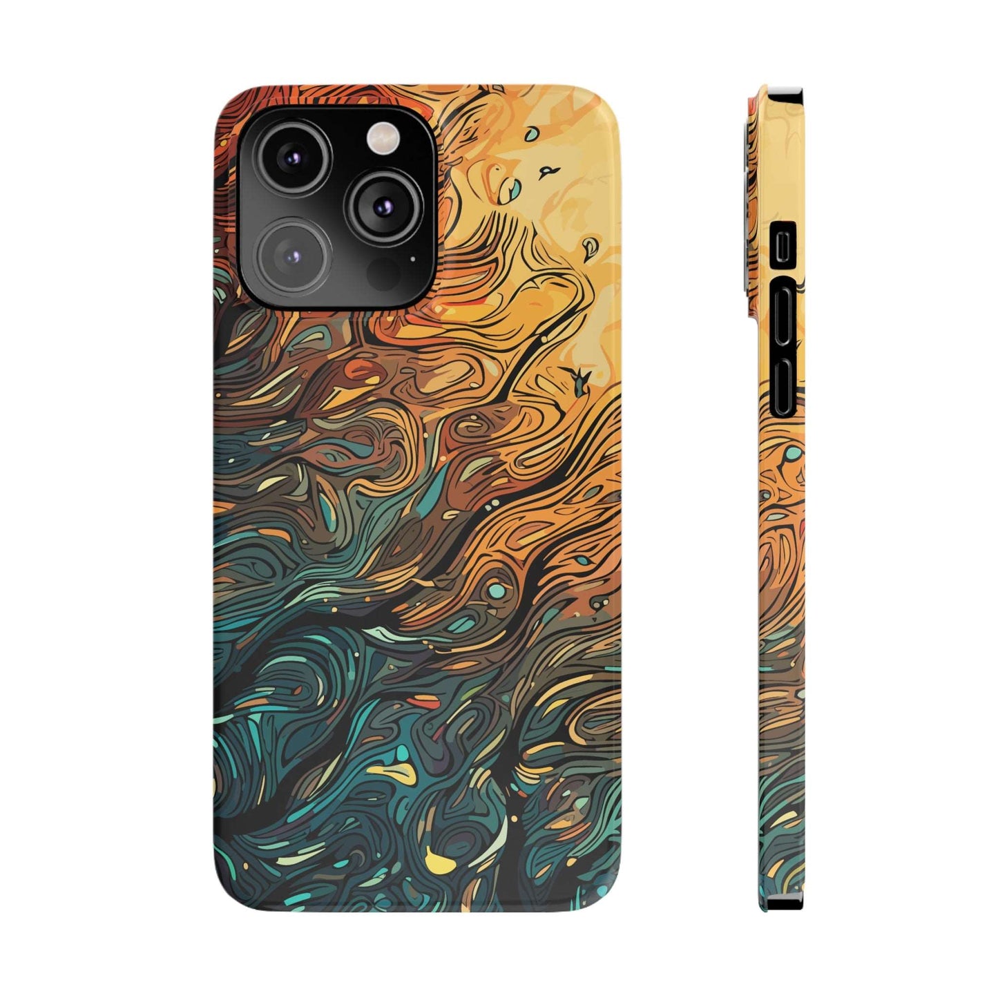 ABSTRACT FIRE SWIRL | Slim iPhone Case