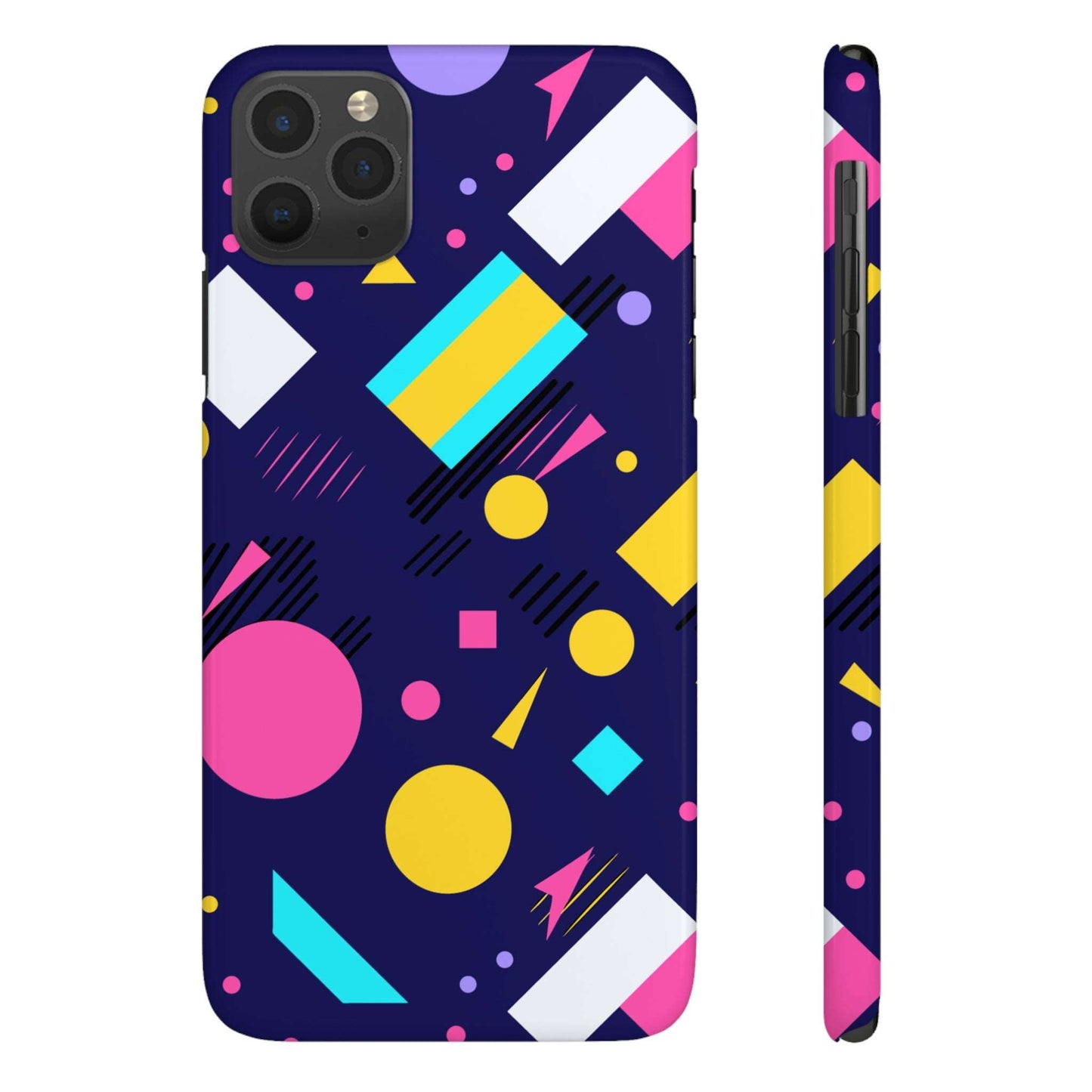 80s / 90s RETRO PATTERN DARK | Slim iPhone Case - Trovvve
