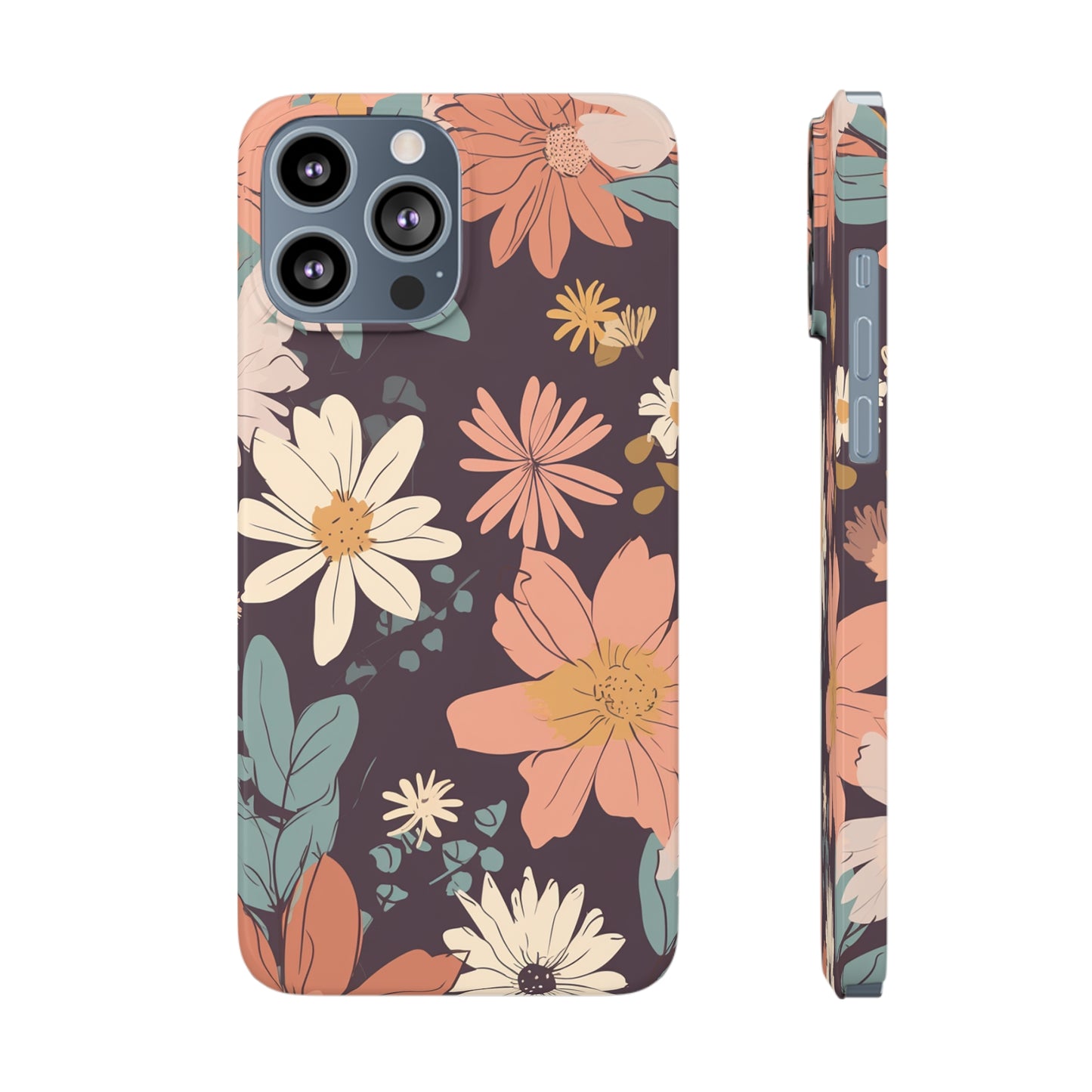 FLOWER PATTERN | Slim iPhone Case - Trovvve