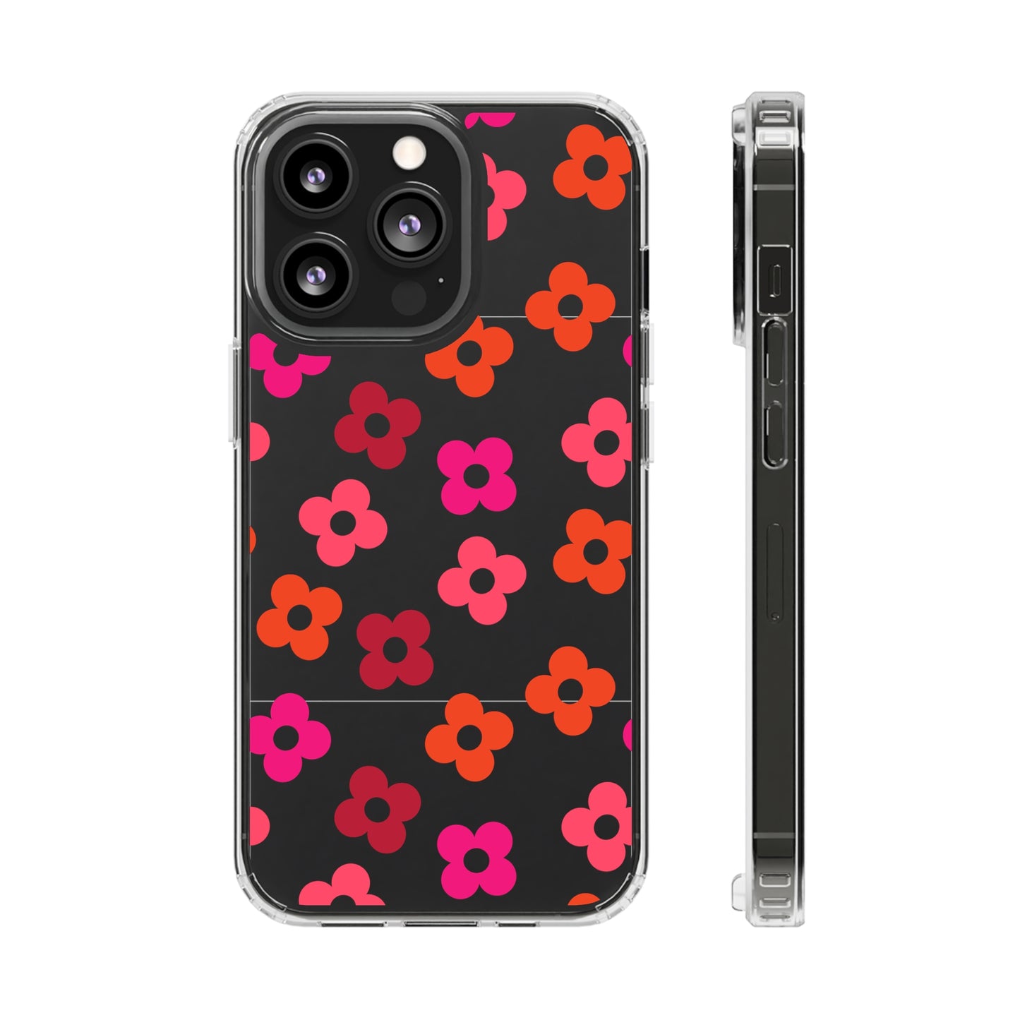 RETRO FLOWERS | Clear Phone Case - Trovvve