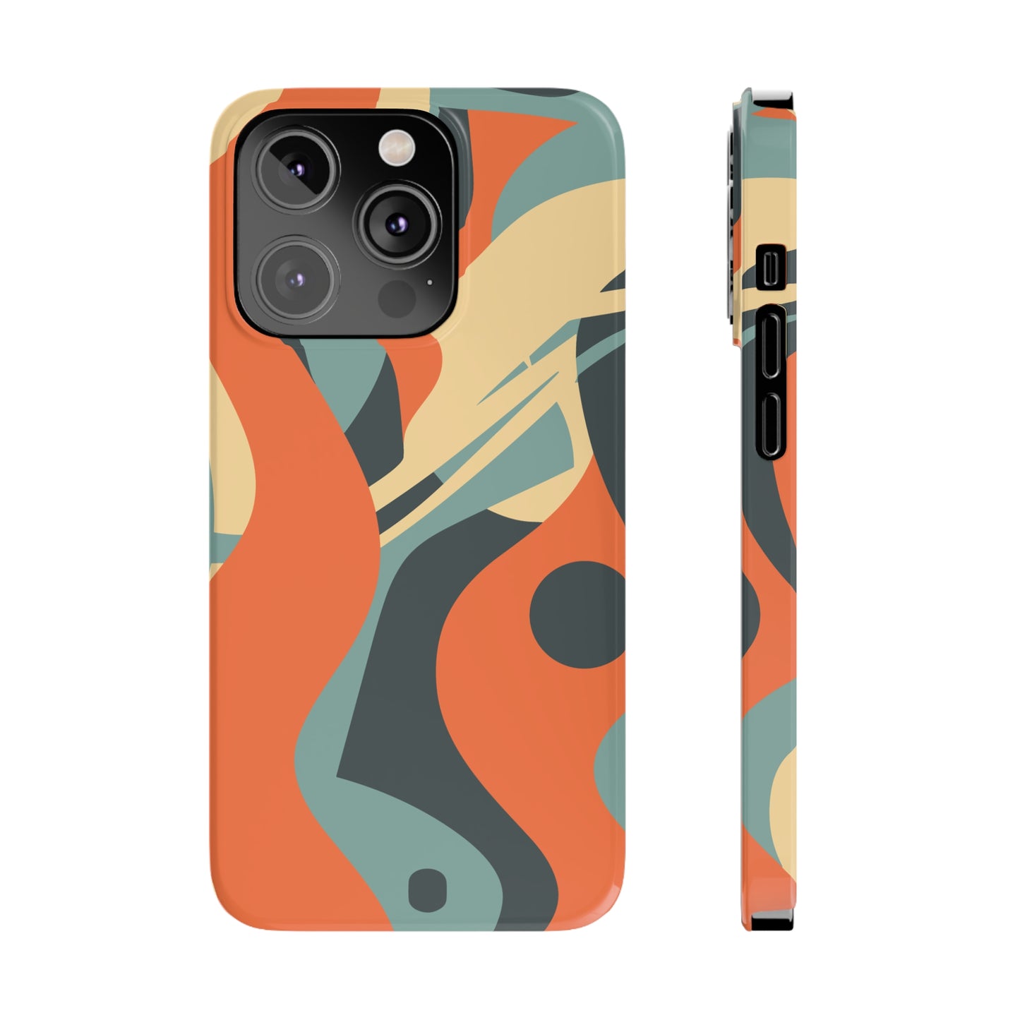 ABSTRACT RETRO SWIRL | Slim iPhone Case - Trovvve
