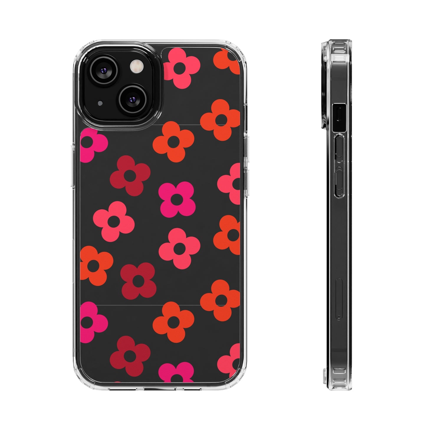 RETRO FLOWERS | Clear Phone Case - Trovvve