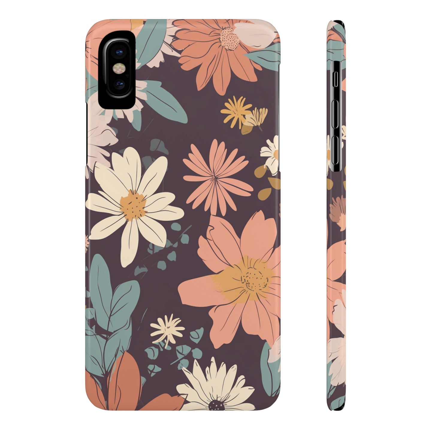 FLOWER PATTERN | Slim iPhone Case - Trovvve