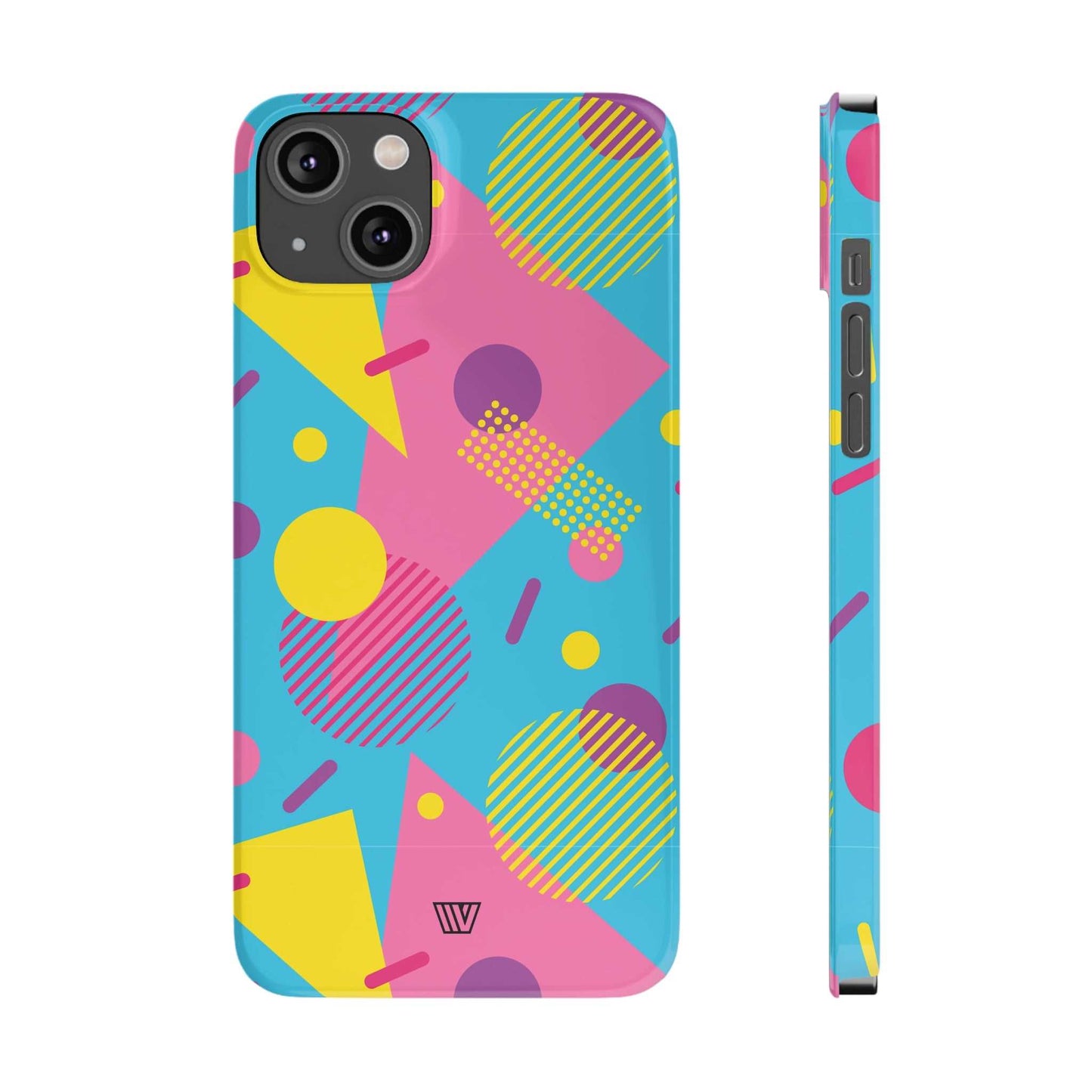 80s / 90s RETO PATTERN LIGHT BLUE | Slim iPhone Case - Trovvve