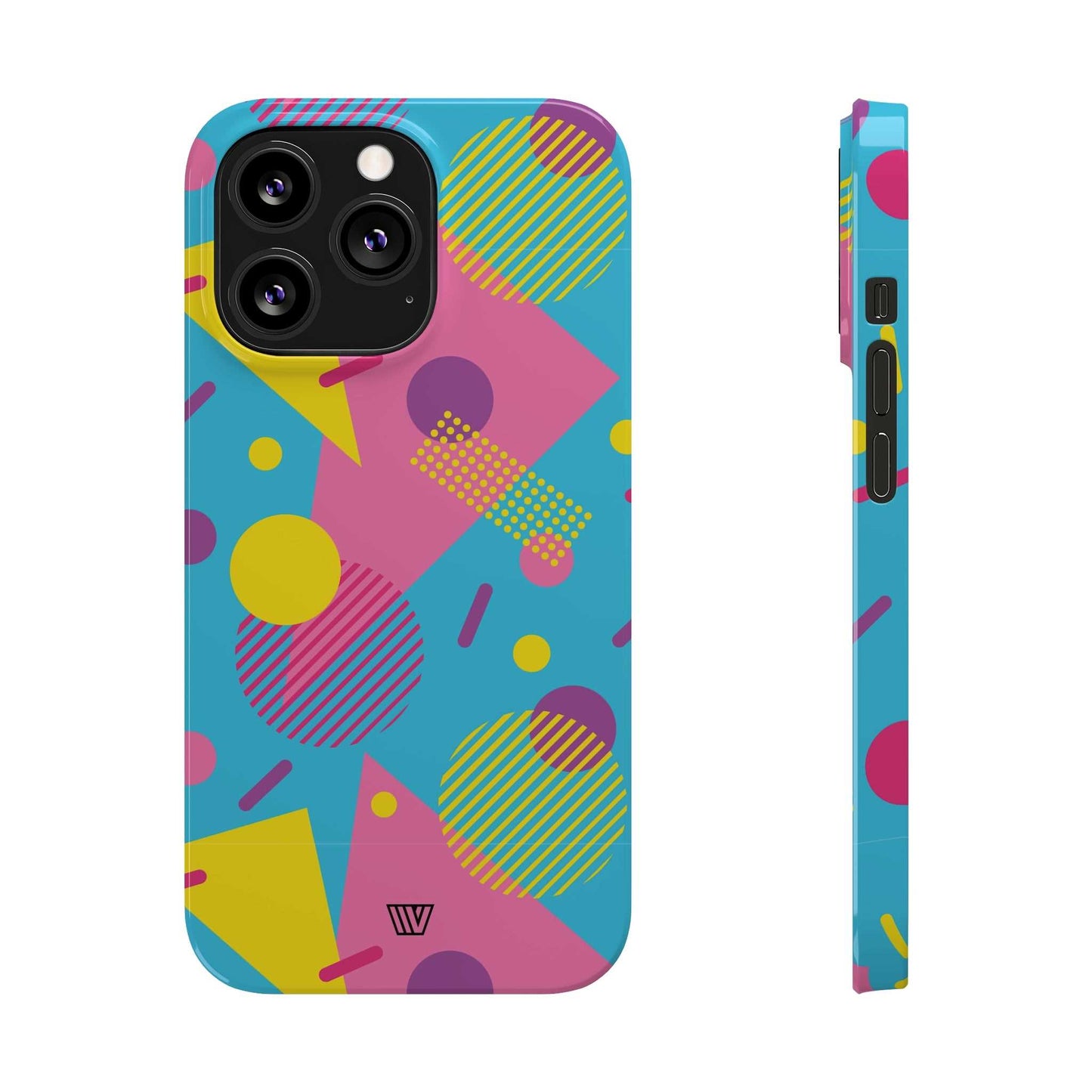 80s / 90s RETO PATTERN LIGHT BLUE | Slim iPhone Case - Trovvve