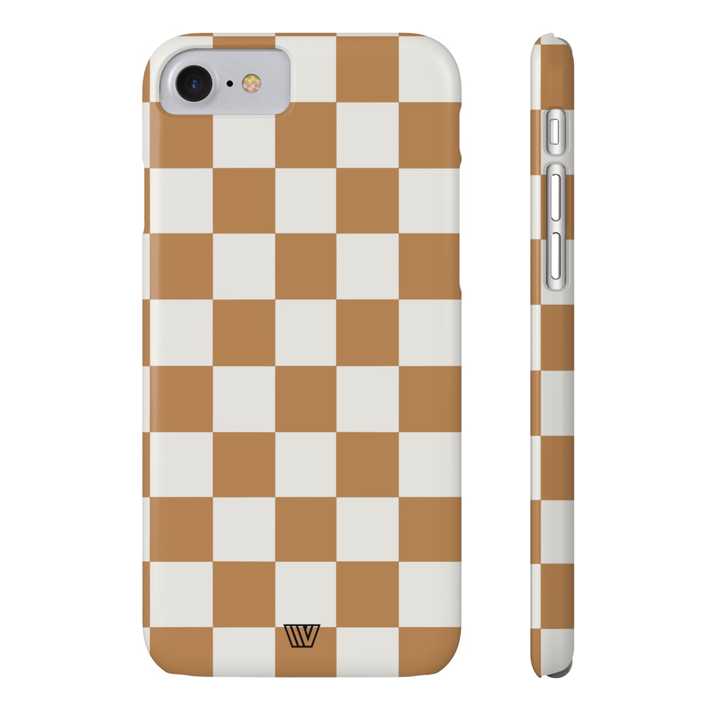 CHESTNUT CHECKERBOARD | Slim iPhone Case - Trovvve
