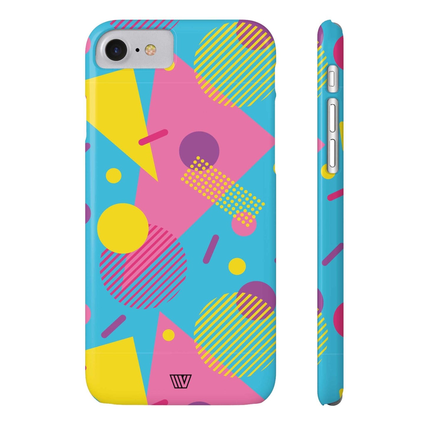 80s / 90s RETO PATTERN LIGHT BLUE | Slim iPhone Case - Trovvve