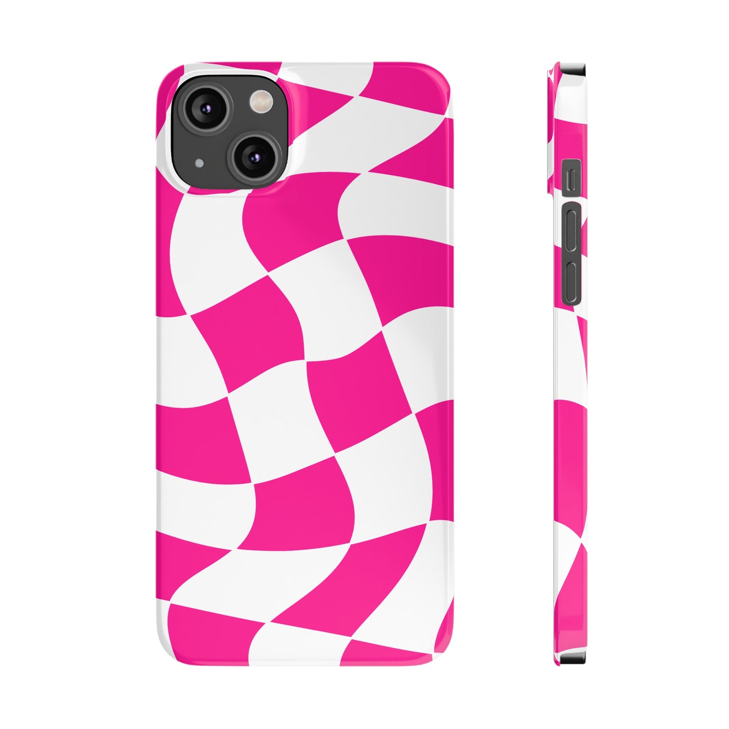 HOT PINK WAVY | Slim iPhone Case - Trovvve