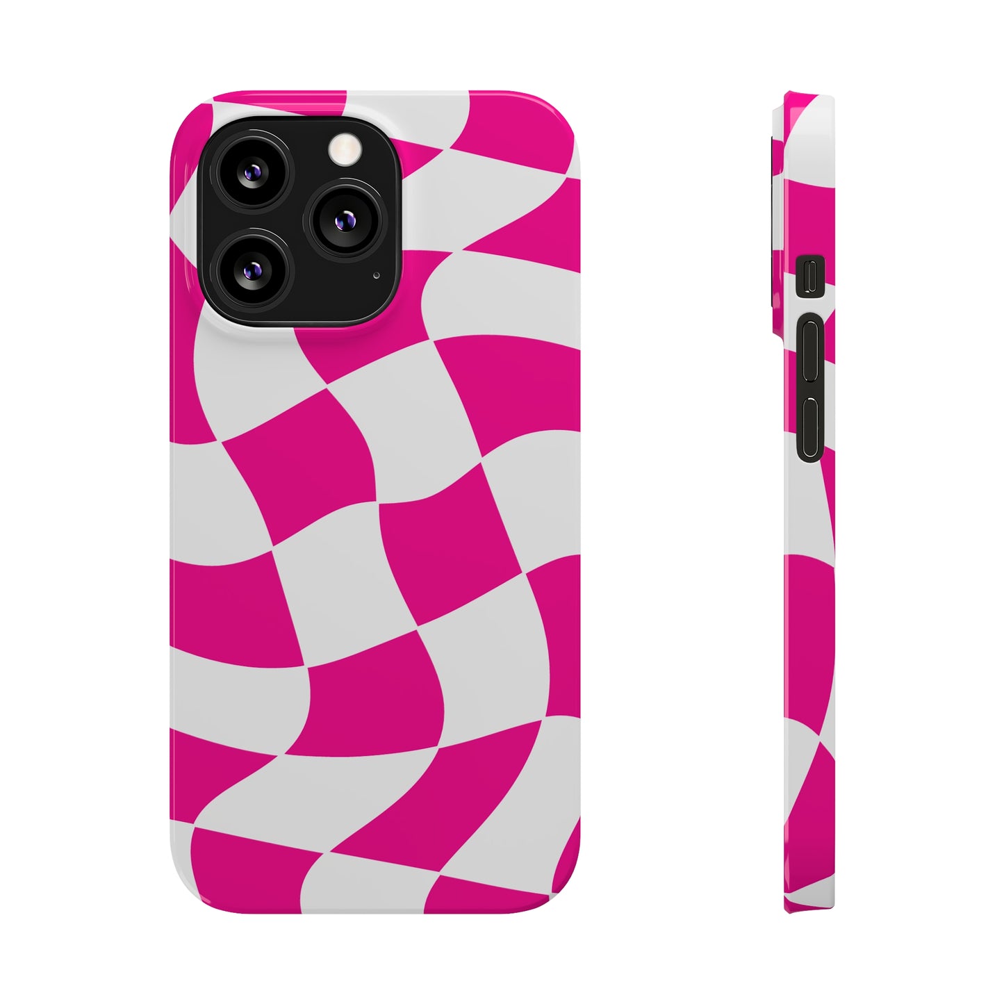 HOT PINK WAVY | Slim iPhone Case - Trovvve