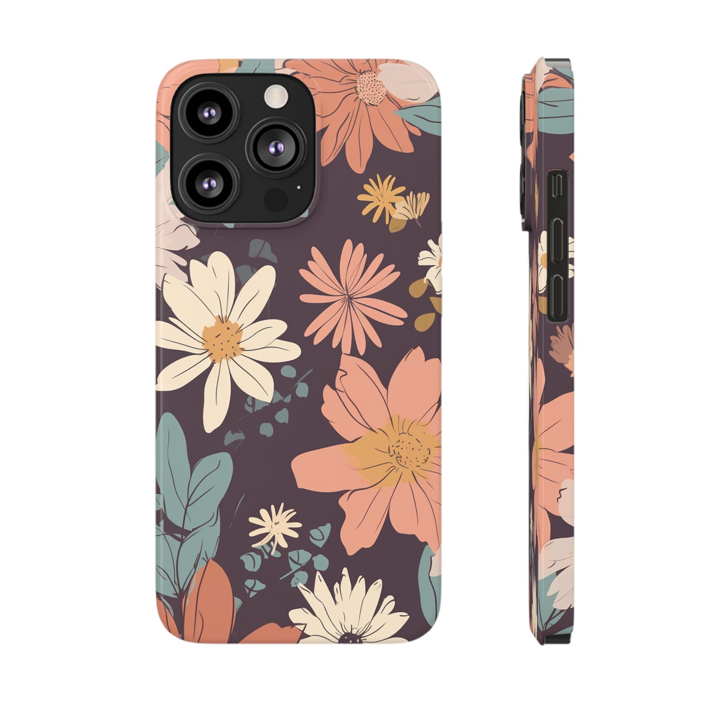 FLOWER PATTERN | Slim iPhone Case - Trovvve