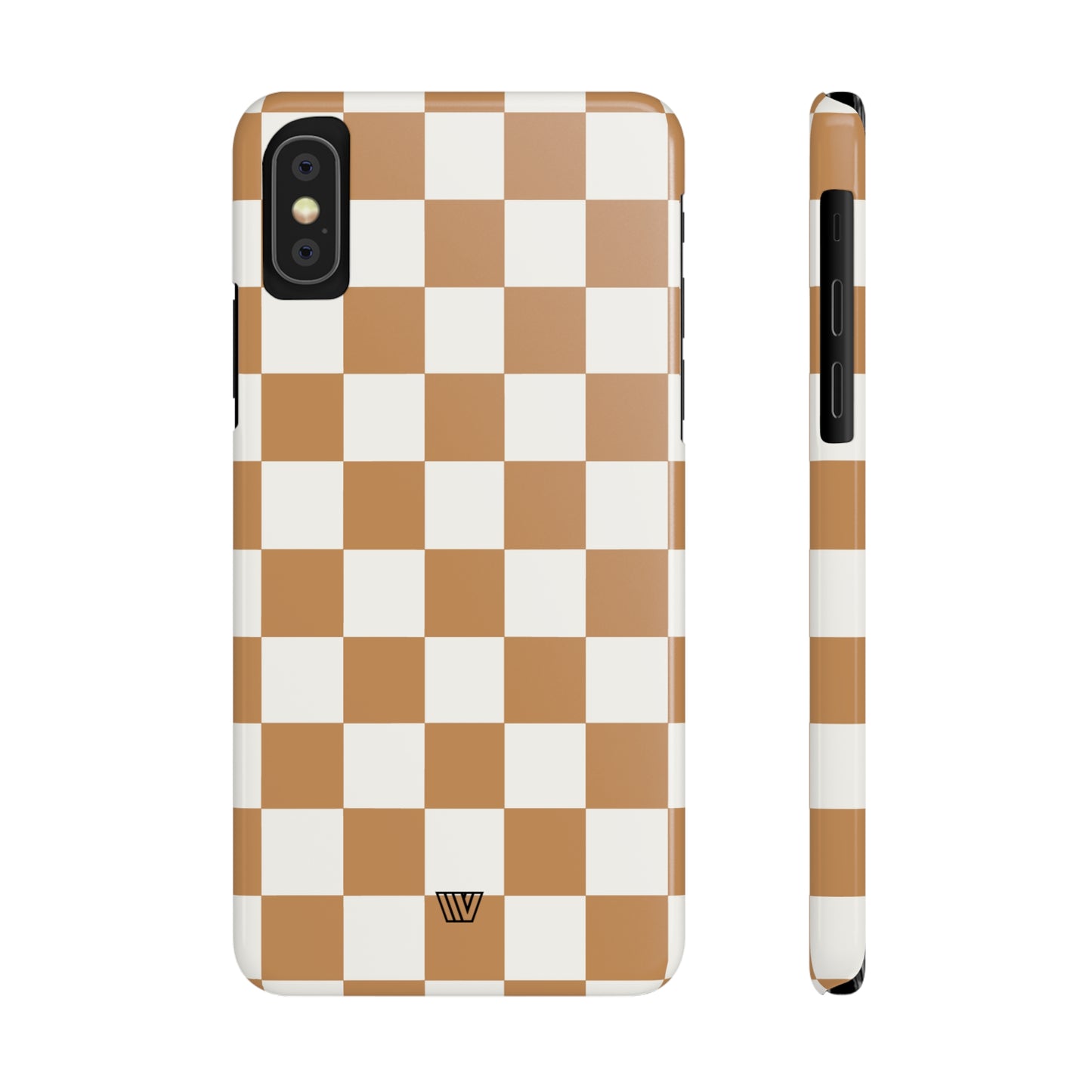 CHESTNUT CHECKERBOARD | Slim iPhone Case - Trovvve