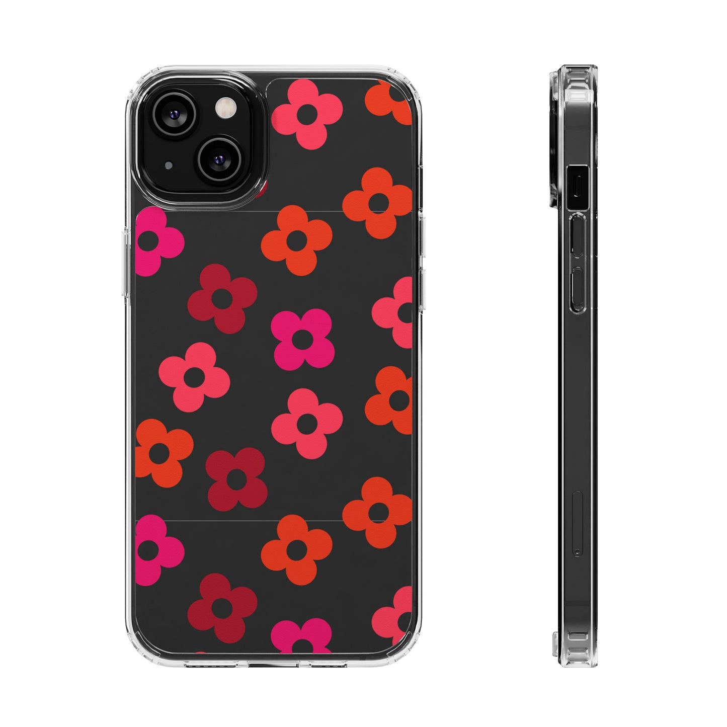 RETRO FLOWERS | Clear Phone Case - Trovvve