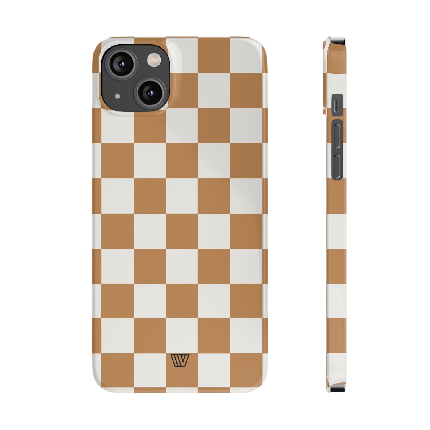 CHESTNUT CHECKERBOARD | Slim iPhone Case - Trovvve