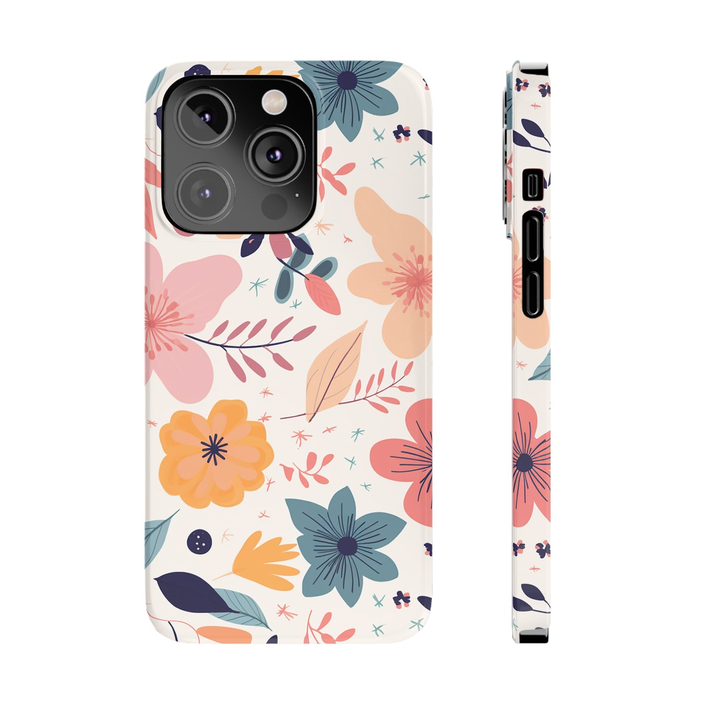 CUTE SUMMER FLOWER PATTERN | Slim iPhone Case - Trovvve