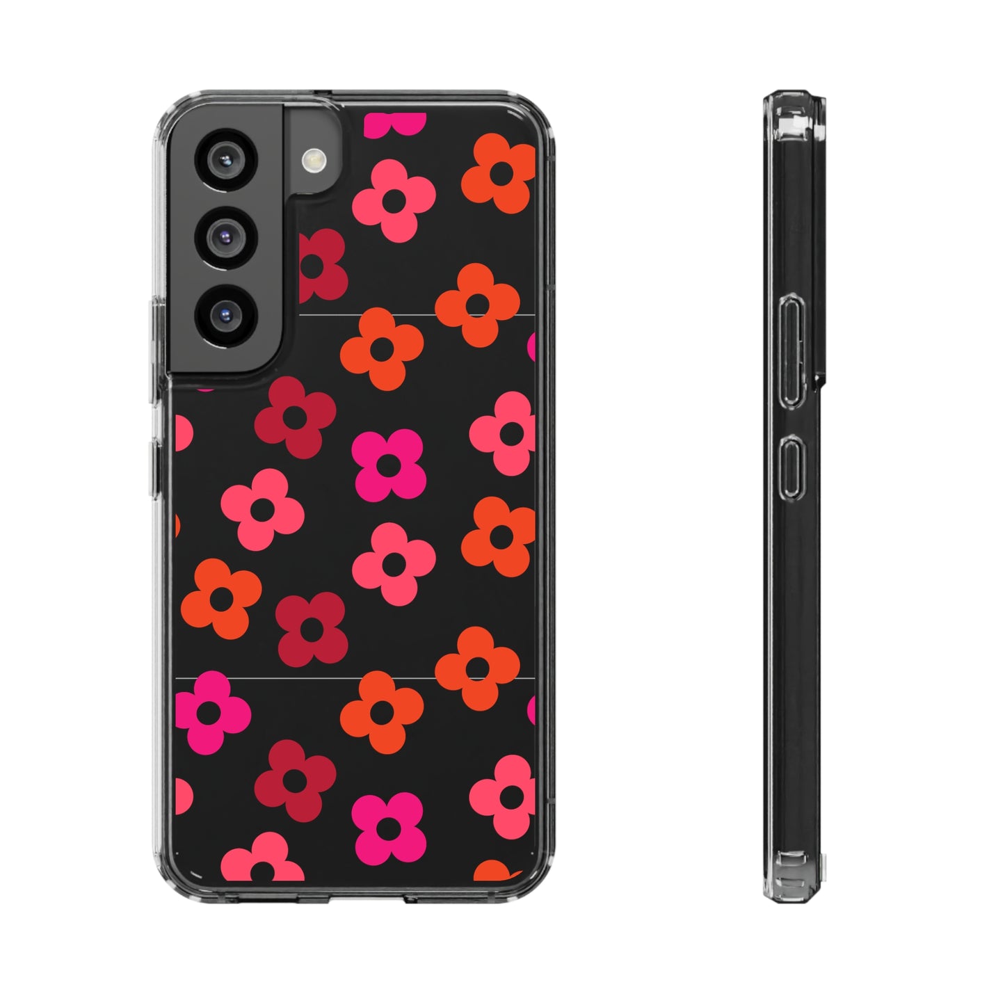 RETRO FLOWERS | Clear Phone Case - Trovvve