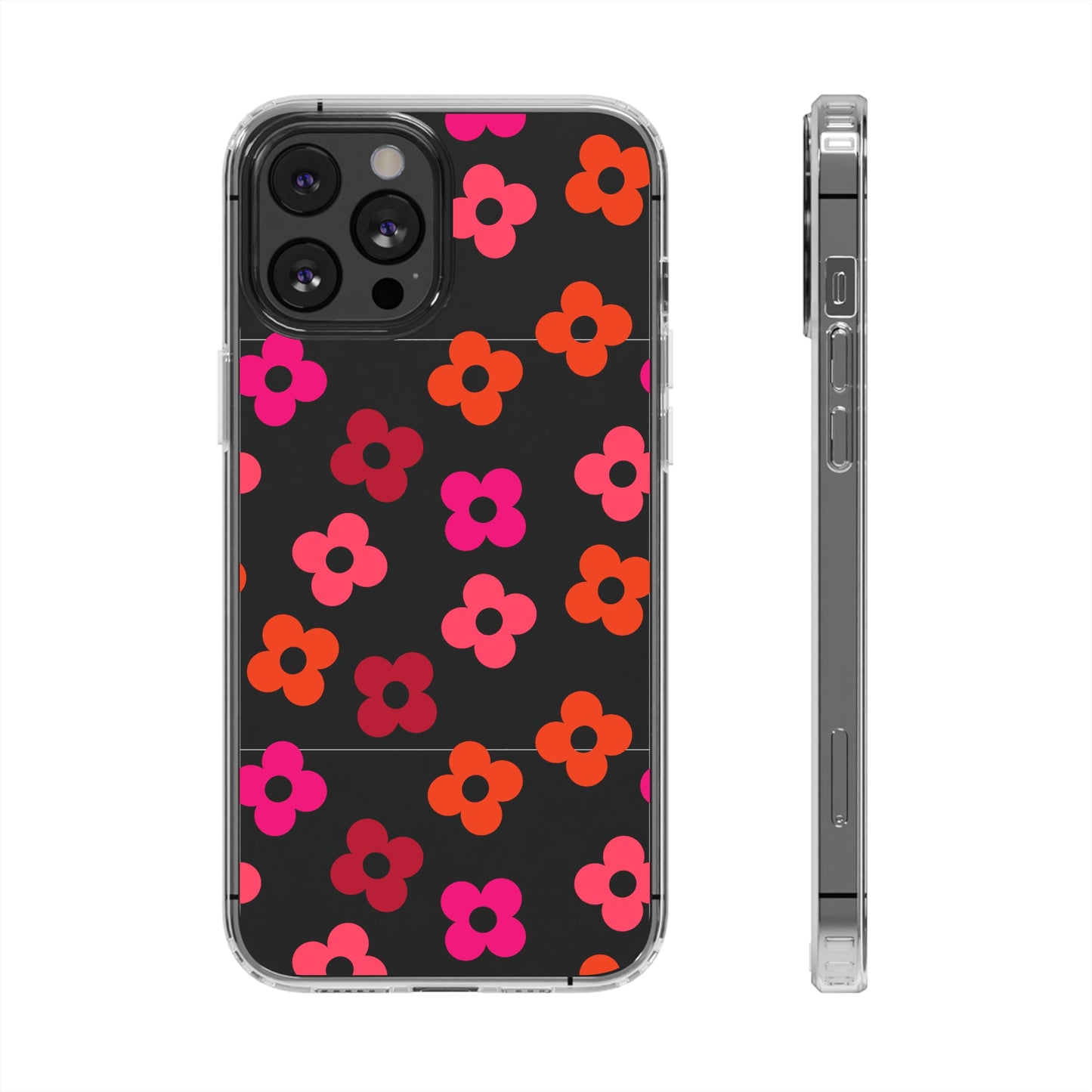 RETRO FLOWERS | Clear Phone Case - Trovvve