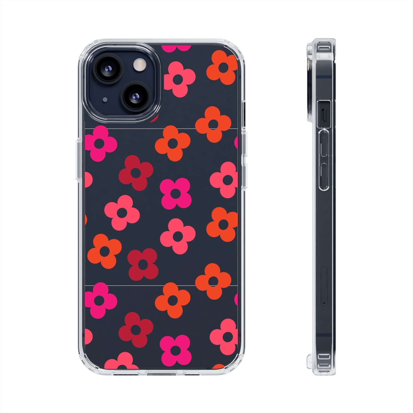 RETRO FLOWERS | Clear Phone Case - Trovvve