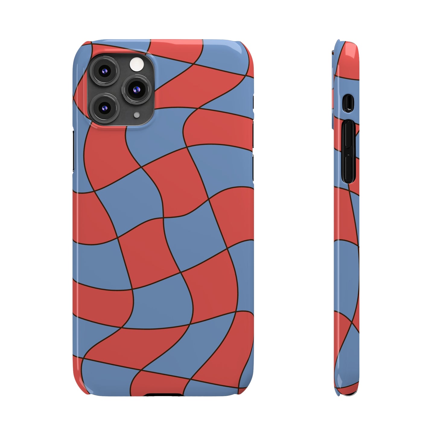 RETRO WAVY CHECKERBOARD | Slim iPhone Case - Trovvve
