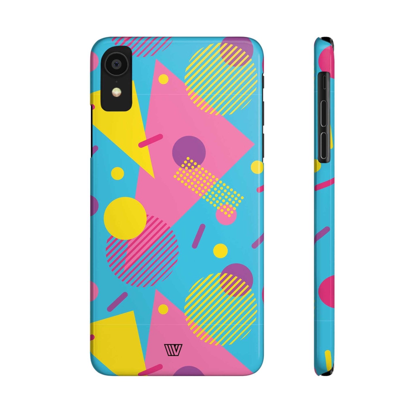 80s / 90s RETO PATTERN LIGHT BLUE | Slim iPhone Case - Trovvve