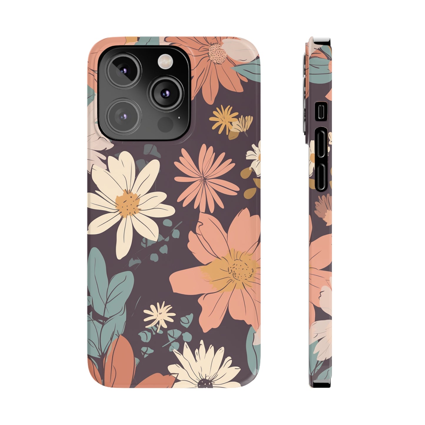 FLOWER PATTERN | Slim iPhone Case - Trovvve