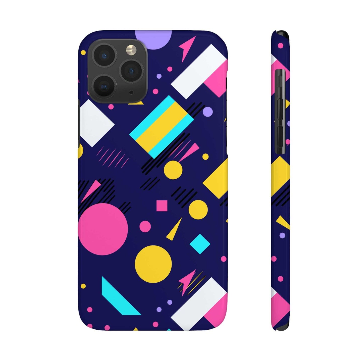 80s / 90s RETRO PATTERN DARK | Slim iPhone Case - Trovvve