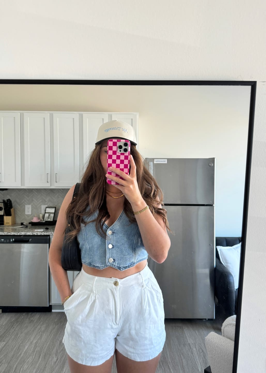 HOT PINK CHECKERBOARD | Slim iPhone Case