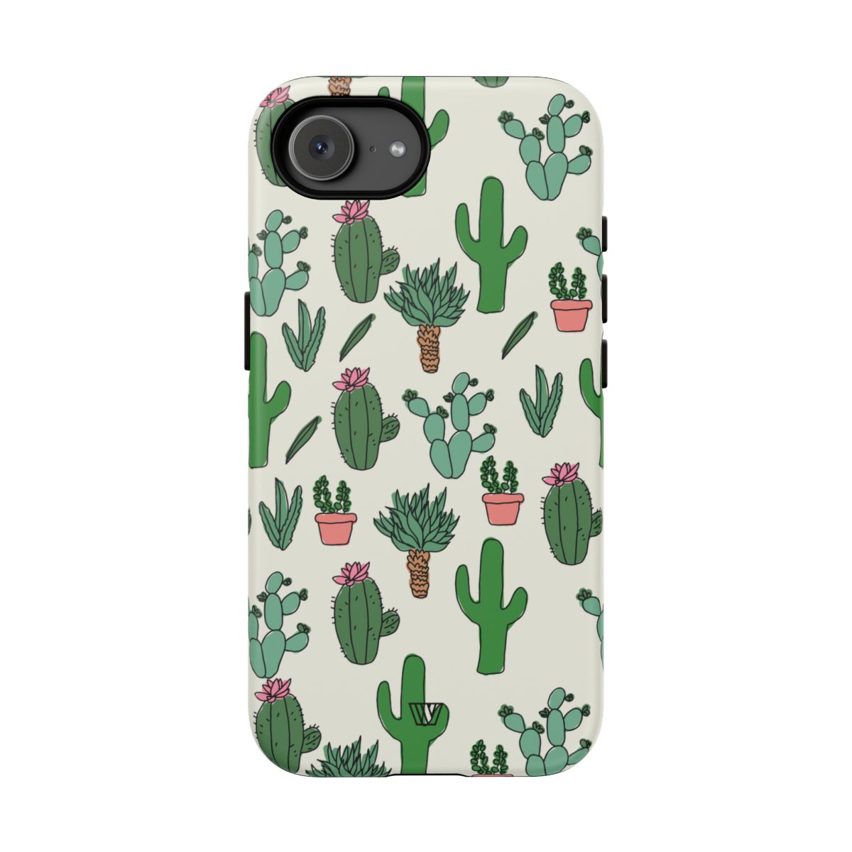 Cactus Doodles Tough Phone Case – iPhone 16e, Matte