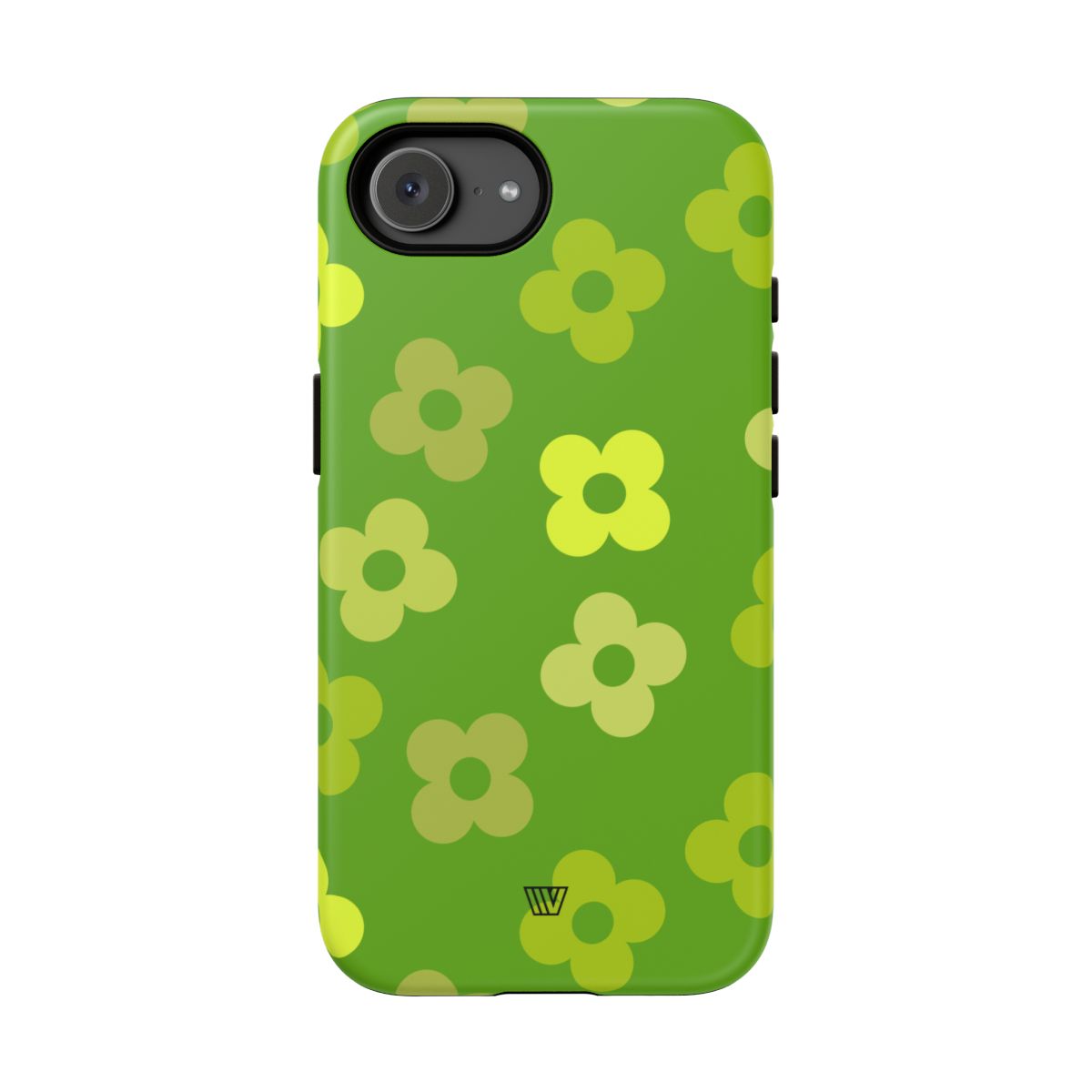 Green Retro Flowers Tough Phone Case – iPhone 16e, Matte